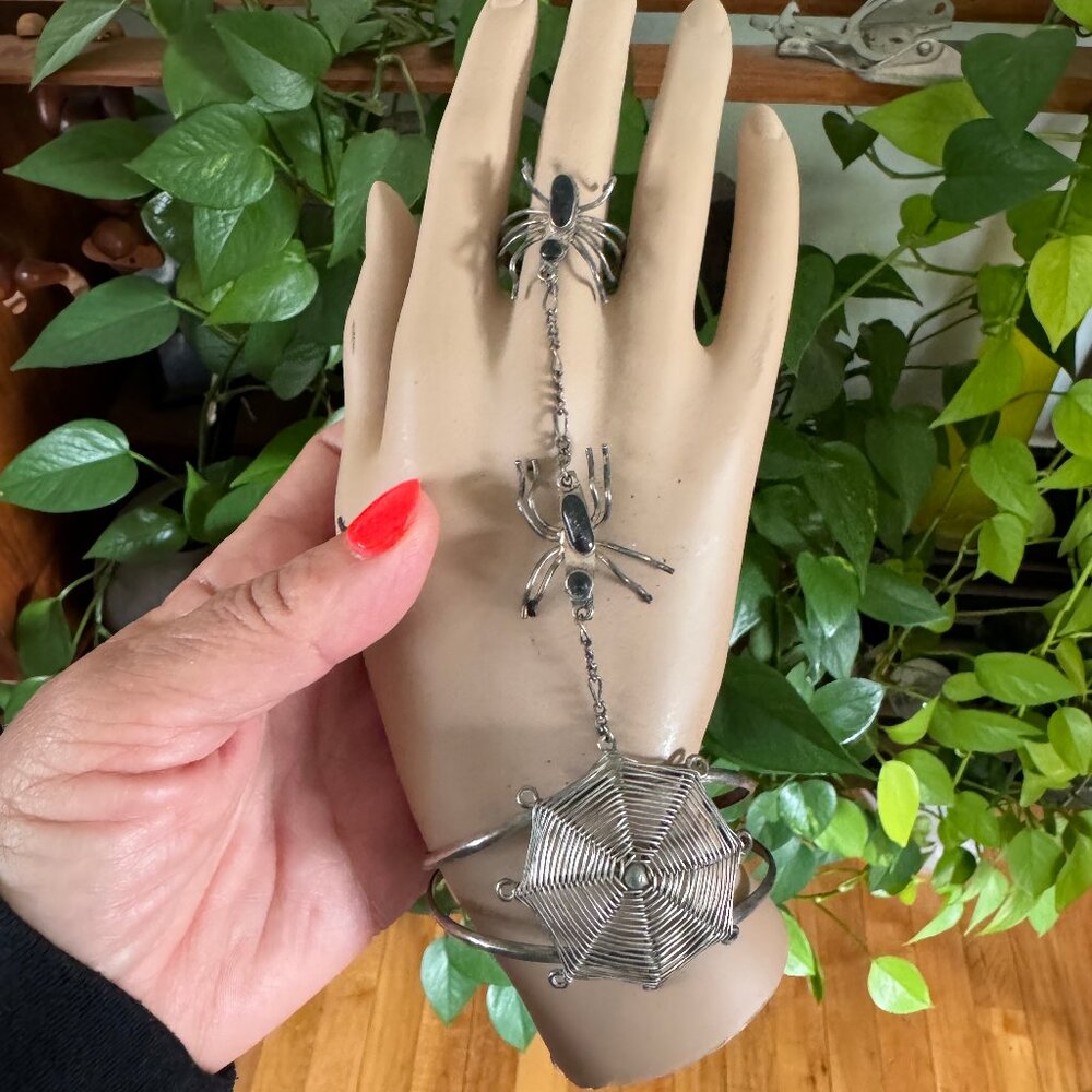 Mexican Spider Bracelet Ring Shackle Alpaca